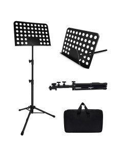 Soporte de Partituras Ajustable Metal 33-144 cm con Bolsa