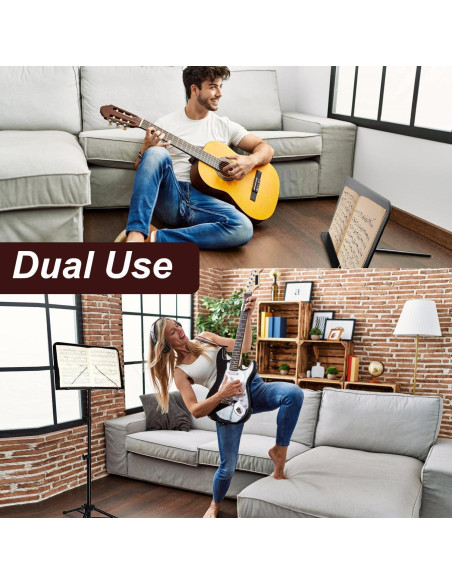 Soporte de Partituras Ajustable Metal 33-144 cm con Bolsa