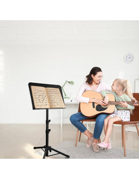 Soporte de Partituras Ajustable Metal 33-144 cm con Bolsa
