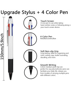 Bolígrafo 4 Colores MiSiBao Punta Media 1.0mm Estilógrafo 2