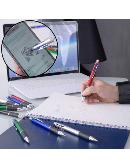 Bolígrafo 4 Colores MiSiBao Punta Media 1.0mm Estilógrafo