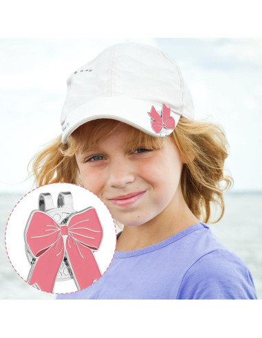 Clip de Sombrero Magnético Gosknor para Marcador de Golf Rosa