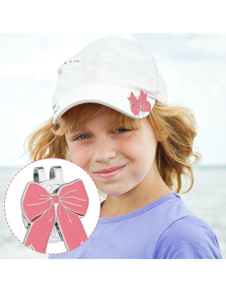 Clip de Sombrero Magnético Gosknor para Marcador de Golf Rosa