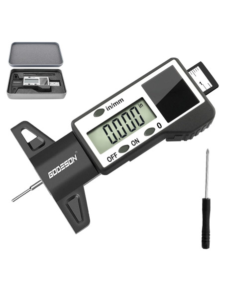 Medidor Digital de Profundidad de Banda de Rodadura GODESON - Universal