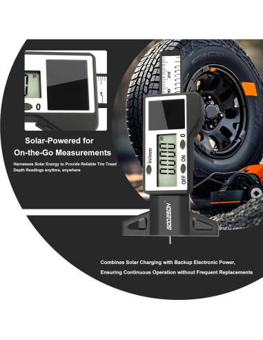 Medidor Digital de Profundidad de Banda de Rodadura GODESON - Universal