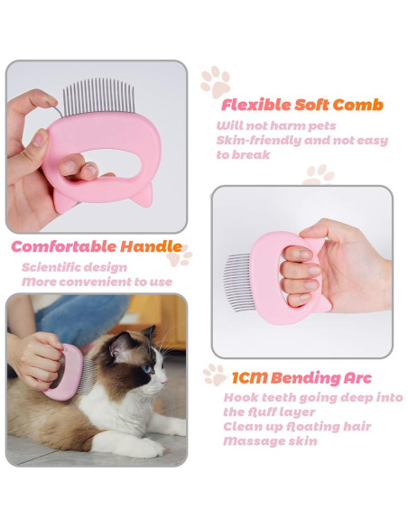 Peine para Gato Ameliade 2-en-1 Azul - Masaje y Deshedding