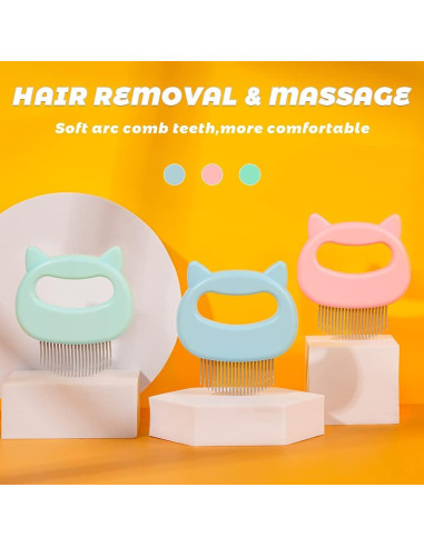 Peine para Gato Ameliade 2-en-1 Azul - Masaje y Deshedding