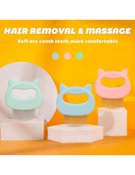 Peine para Gato Ameliade 2-en-1 Azul - Masaje y Deshedding