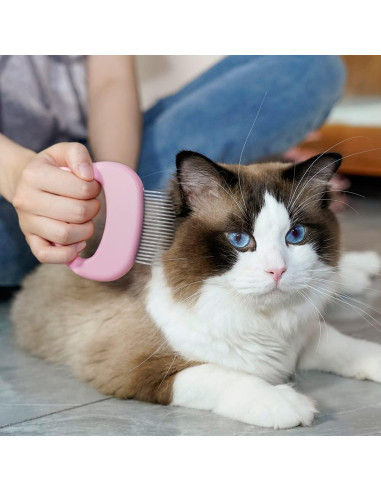 Peine para Gato Ameliade 2-en-1 Azul - Masaje y Deshedding