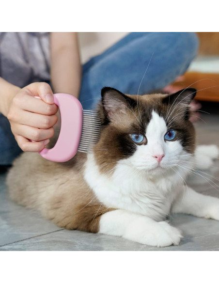 Peine para Gato Ameliade 2-en-1 Azul - Masaje y Deshedding