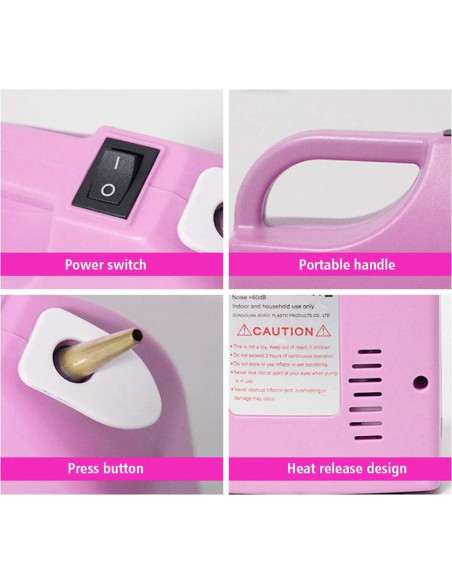 Bomba Infladora Eléctrica Portátil Carephy Rosa 12x15 cm Bomba Infladora Eléctrica Portátil Carephy Rosa 12x15 cm