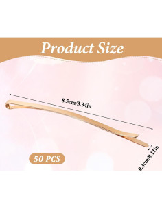 50 Horquillas Jumbo Doradas Xthrotsenk 21.3 cm Antideslizantes 2