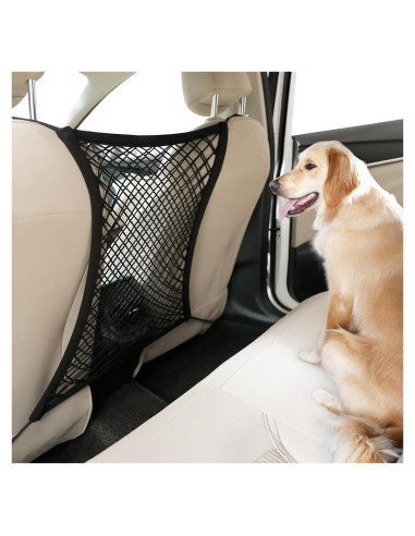 Barrera de coche para perros Rabbitgoo 90x100 cm con ganchos