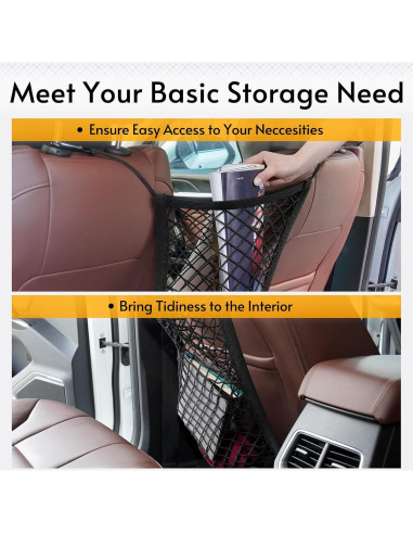 Barrera de coche para perros Rabbitgoo 90x100 cm con ganchos