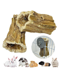 Juguetes de Masticar para Conejos Hamiledyi 2 Pcs Madera Orgánica