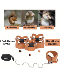 Juego de Arnés y Correa Ajustable FORZENA para Reptiles 3 Piezas 2