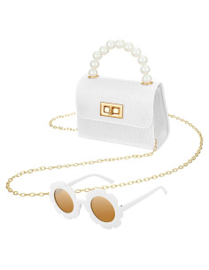 Cartera Cruzada Cunno Mini con Gafas de Sol - Blanca