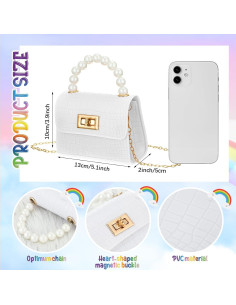 Cartera Cruzada Cunno Mini con Gafas de Sol - Blanca 2