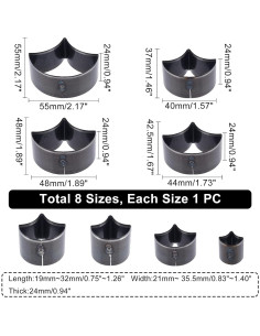 Juego de Troqueles de Punzón de Cuero SUPERDANT 8 Moldes Manuales 2