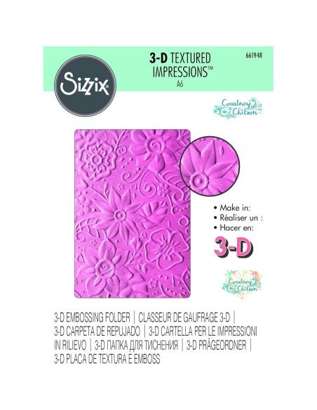 Carpeta de Embossing Sizzix 661948 Botánicos Bohemios 16.5cm