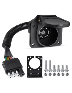 Adaptador de Remolque Nilight 4 Vías Planas a 7 Vías Redondas