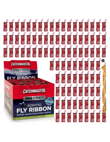 Trampa Adhesiva para Moscas Catchmaster 96 Piezas No Tóxica