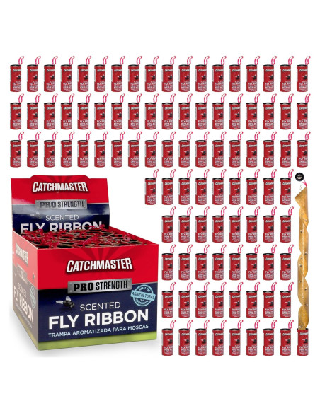 Trampa Adhesiva para Moscas Catchmaster 96 Piezas No Tóxica