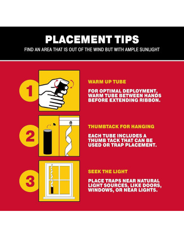 Trampa Adhesiva para Moscas Catchmaster 96 Piezas No Tóxica