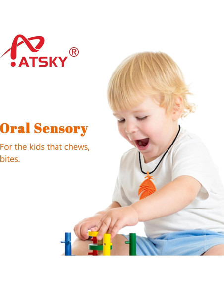Collar Masticable Sensorial Atsky para Niños y Adultos - Silicona Segura