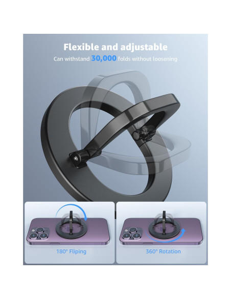 Soporte Magnético Ajustable MagSafe SUPERONE - 2 Pcs Negro