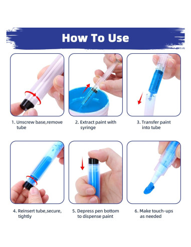 Bolígrafo de Pintura Rellenable YULOFMVE 6 Pcs Reparación