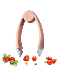 Removedor de Tallos de Fresa Aiyoume - Acero Inoxidable Naranja