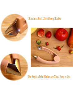 Removedor de Tallos de Fresa Aiyoume - Acero Inoxidable Naranja 2