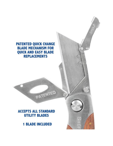 Cuchillo de Utilidad Sheffield 12525 2 Paquete con Cierre