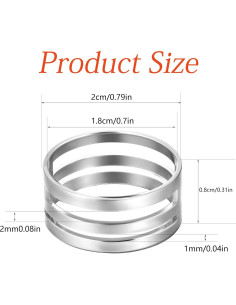 2 Piezas Herramienta Abridora de Anillos de Salto ZEYIYER Plata 2