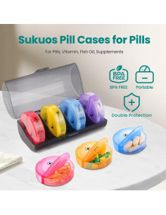 Organizador de Pastillas Semanal Sukuos AM PM 7 Días 2