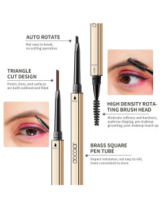 Lápiz Micro para Cejas Docolor 2 Piezas - Definidor a Prueba de Agua 2