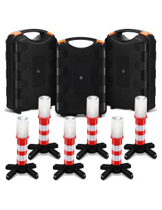 Riakrum Flares LED de Emergencia 2 Pcs Luz Roja Estroboscópica