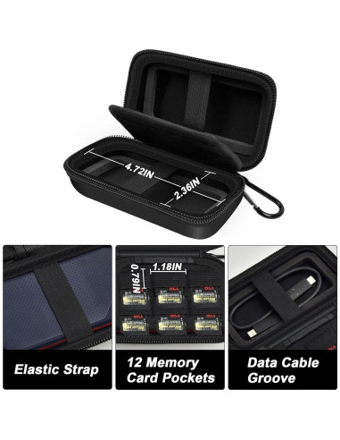 Funda de Almacenamiento para SSD SanDisk 1TB 2TB 4TB - Negra