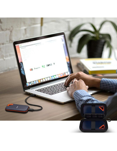 Funda de Almacenamiento para SSD SanDisk 1TB 2TB 4TB - Negra