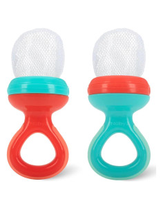 Nuby Nibbler Alimentador de Malla 2pk Coral Aqua 10+ Meses