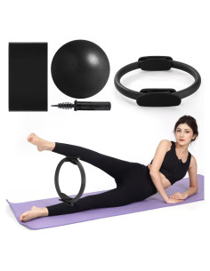 Conjunto de Pilates Tsikavo: Anillo 30.48 cm, Pelota 22.86 cm