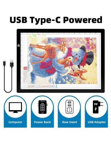 LooEooDoo A3 Luz Pad LED Ajustable para Arte y Esbozo