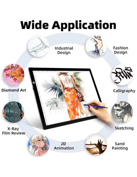 LooEooDoo A3 Luz Pad LED Ajustable para Arte y Esbozo