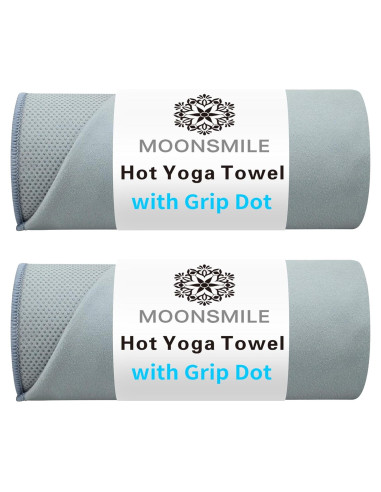 Toallas de Yoga Antideslizantes MOONSMILE 2 Piezas Microfibra