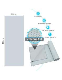 Toallas de Yoga Antideslizantes MOONSMILE 2 Piezas Microfibra 2