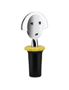 Tapón de Botella Alessi Anna G. Negro Cilíndrico 5.08cm