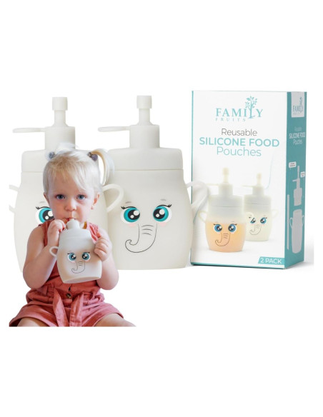 Bolsas Reutilizables de Silicona FAMILY FRUITS 2 Unidades Elefante