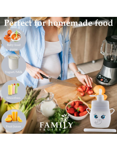 Bolsas Reutilizables de Silicona FAMILY FRUITS 2 Unidades Elefante