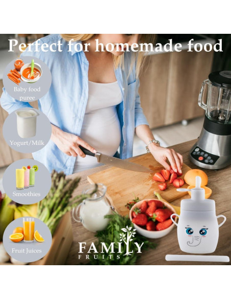 Bolsas Reutilizables de Silicona FAMILY FRUITS 2 Unidades Elefante